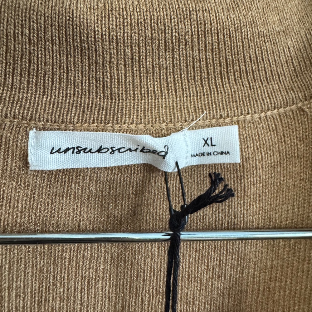 Unsubscribed Tan Sweater Dress XL $248 retail - Picture 2 of 4